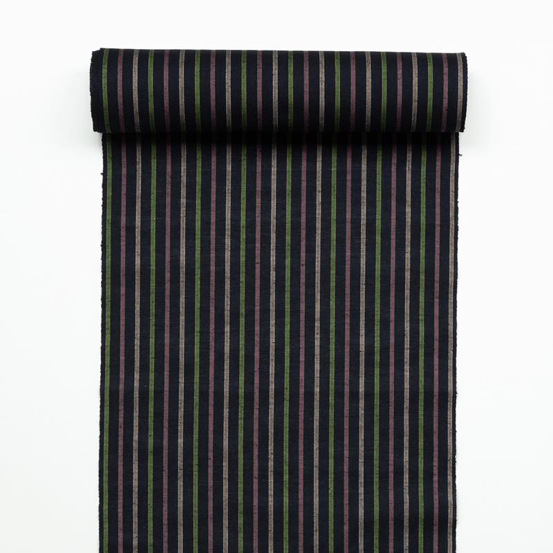 【遠州綿紬】縞紬S-23「花野」