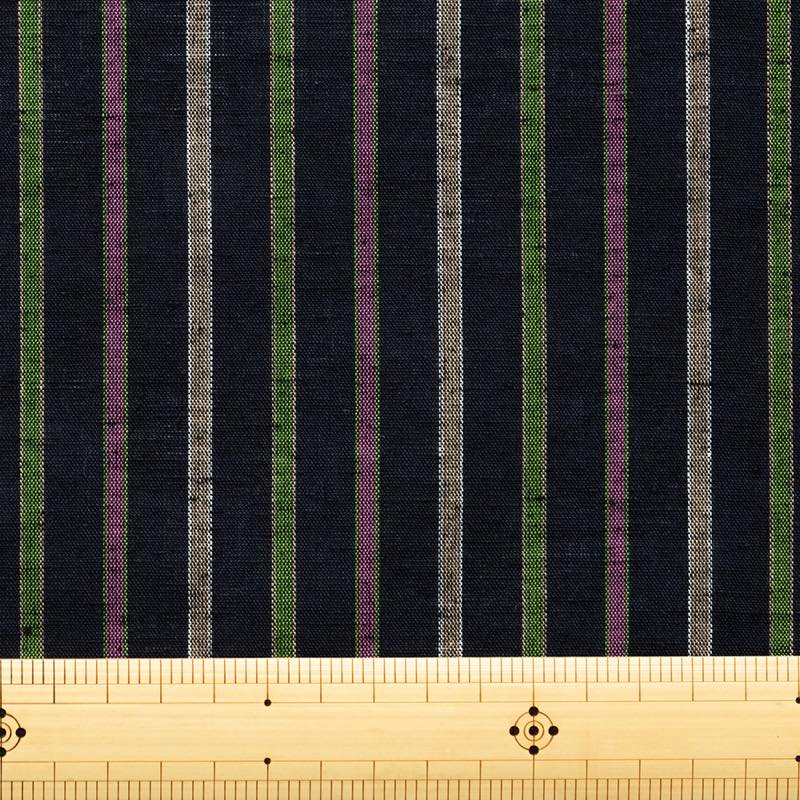 【遠州綿紬】縞紬S-23「花野」