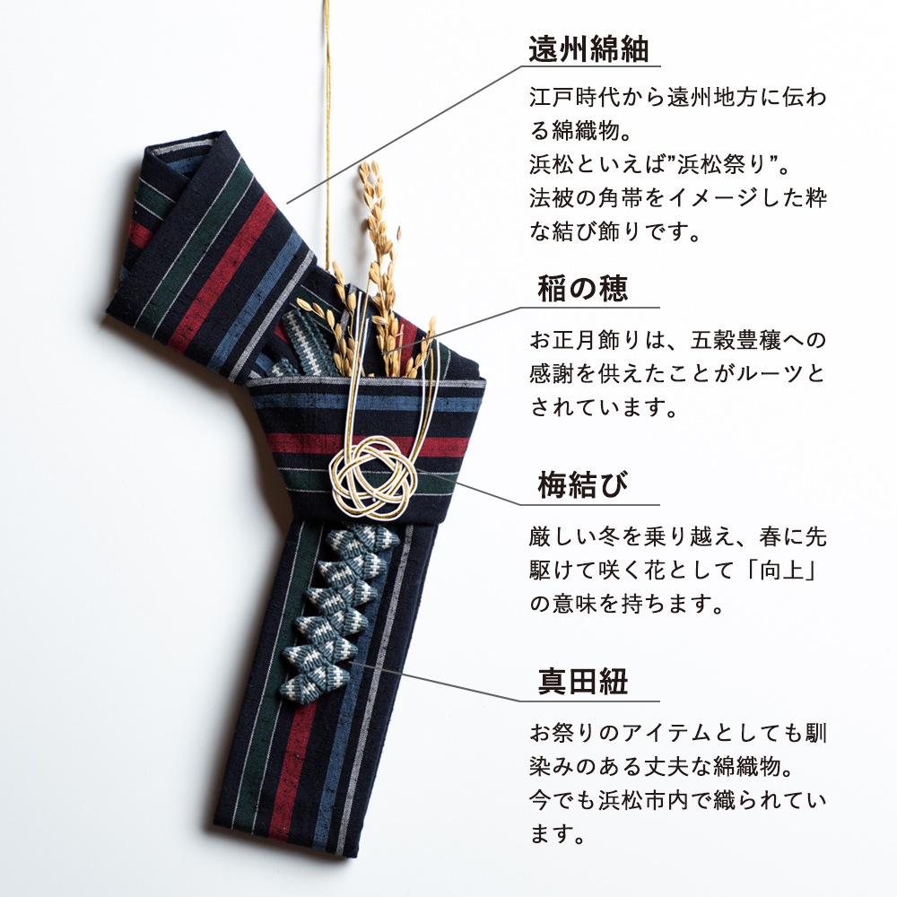 【12/25頃お届け】遠州綿紬のお正月飾り TB-46 こいのぼり