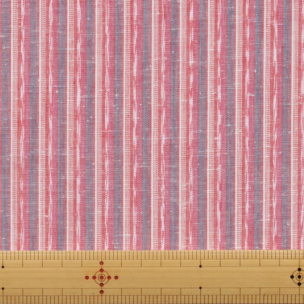 【遠州綿紬】縞紬 tb-62 「桜桃（おうとう）」 カット売り
