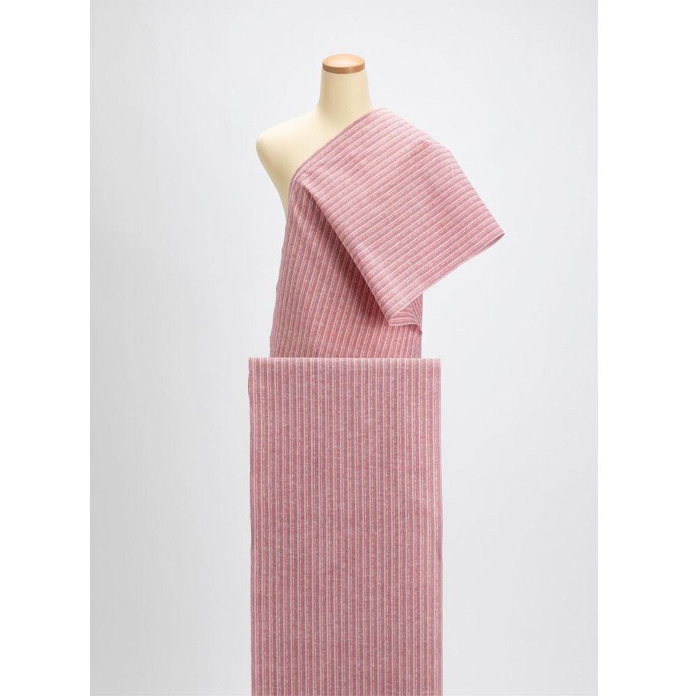 【遠州綿紬】縞紬 tb-62 「桜桃（おうとう）」 カット売り