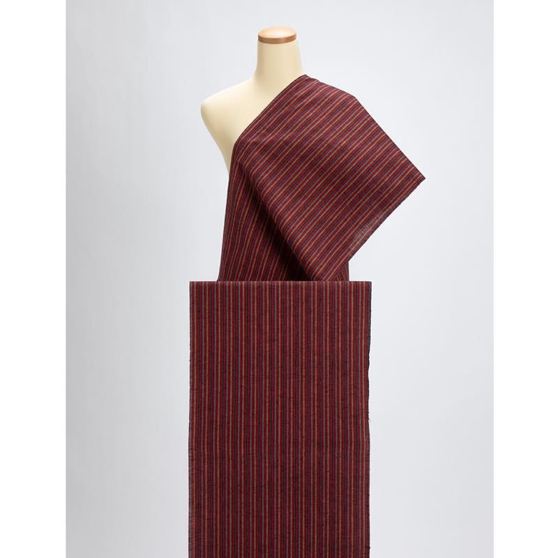 【遠州綿紬】縞紬S-2「錦秋(きんしゅう)」カット売り