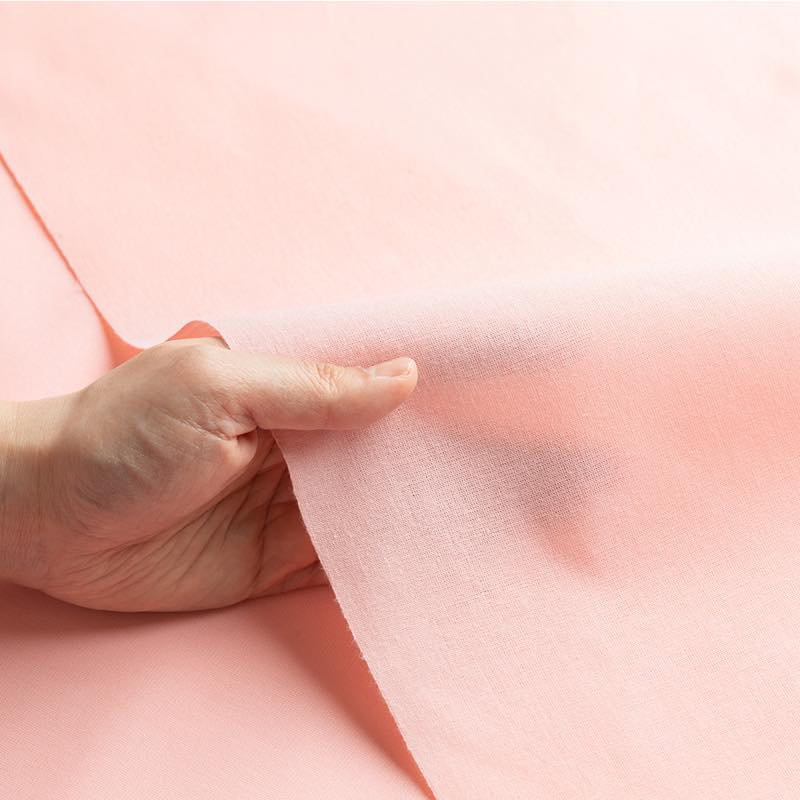 【遠州綿紬】無地もめん「桃色」カット売り