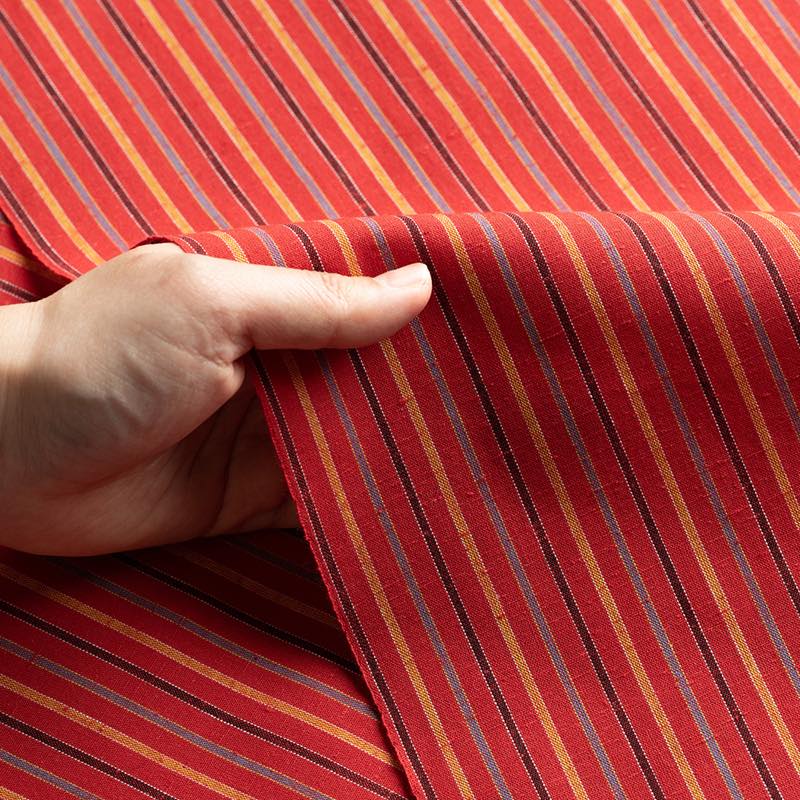 【遠州綿紬】縞紬S-3「黄昏（たそがれ）」カット売り