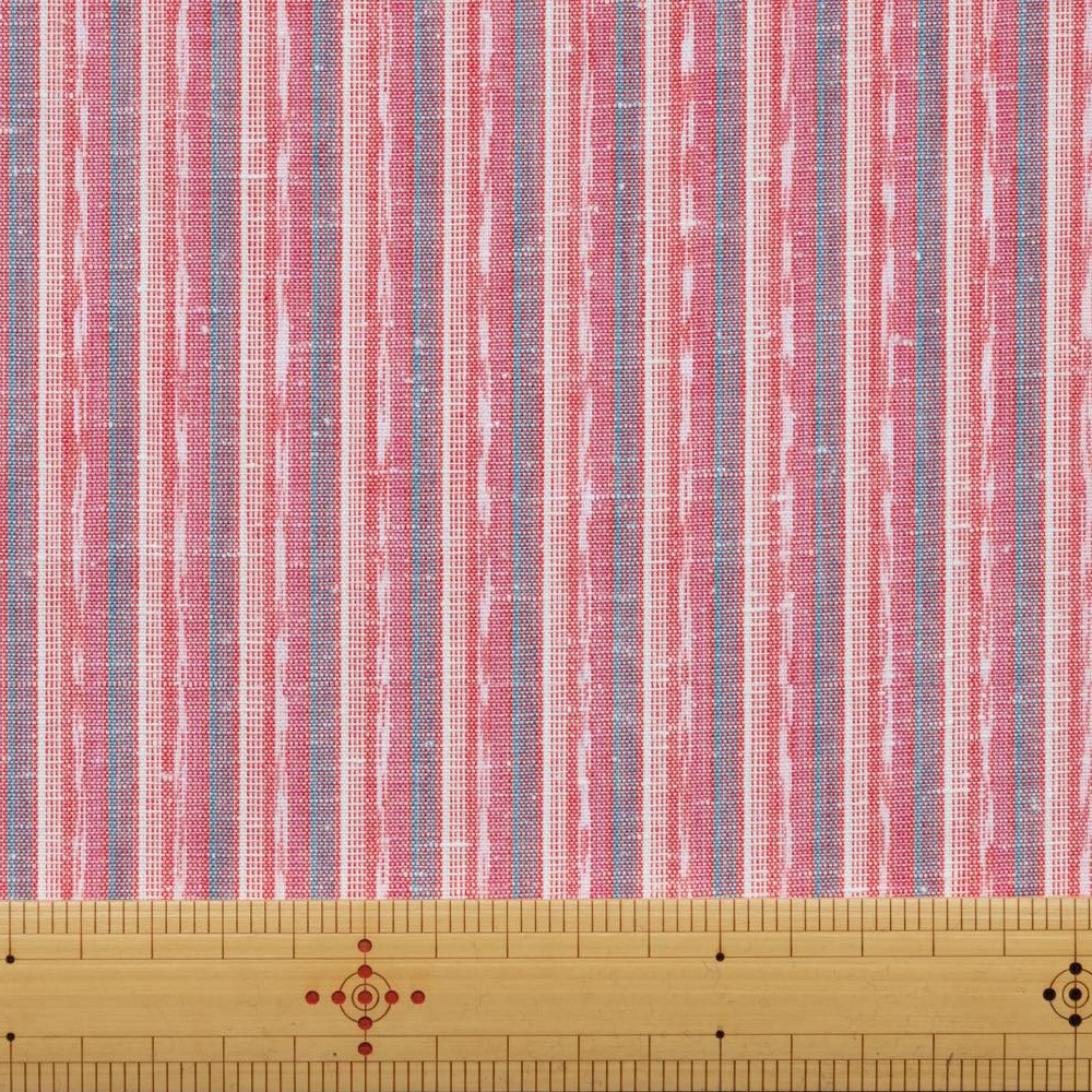 遠州綿紬 縞紬 TB-62 桜桃