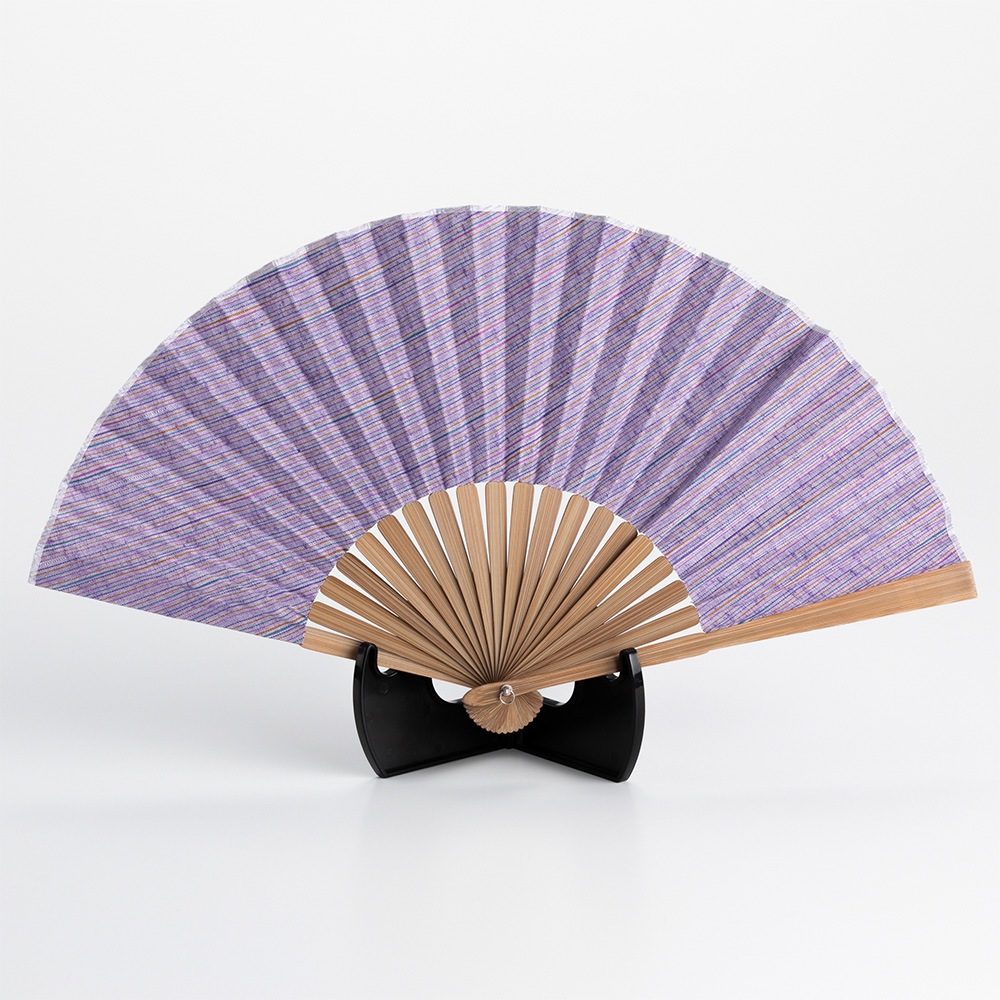【遠州綿紬】扇子「ラベンダー」