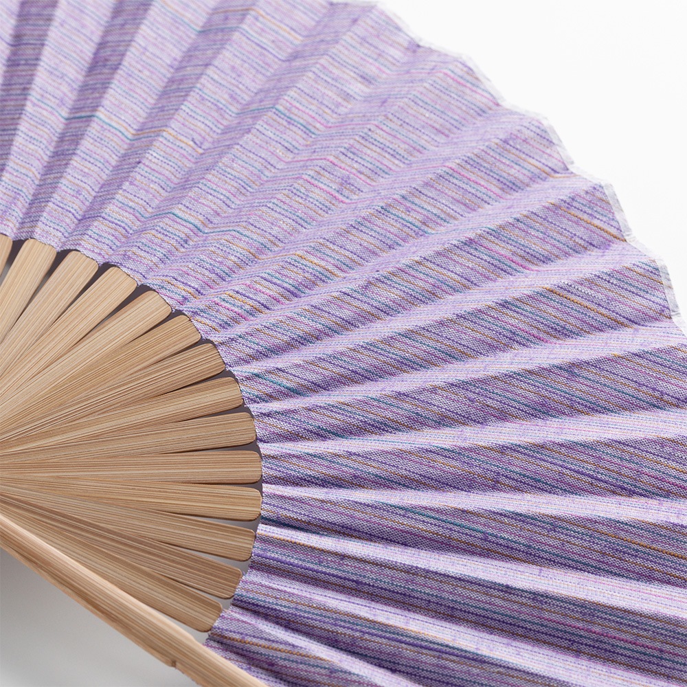 【遠州綿紬】扇子「ラベンダー」