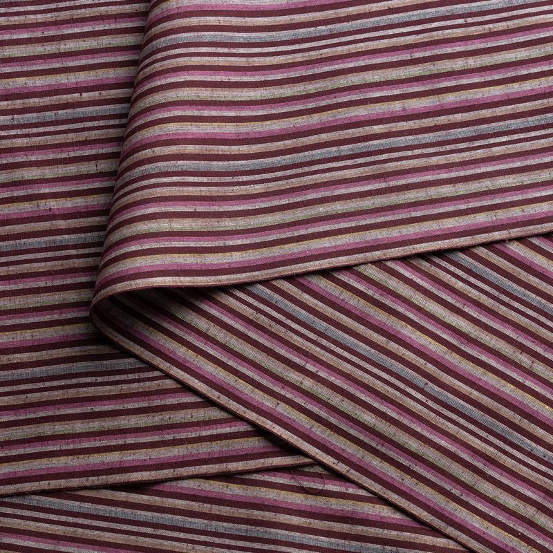 【遠州綿紬】縞紬 S-6 「秋桜」 カット売り