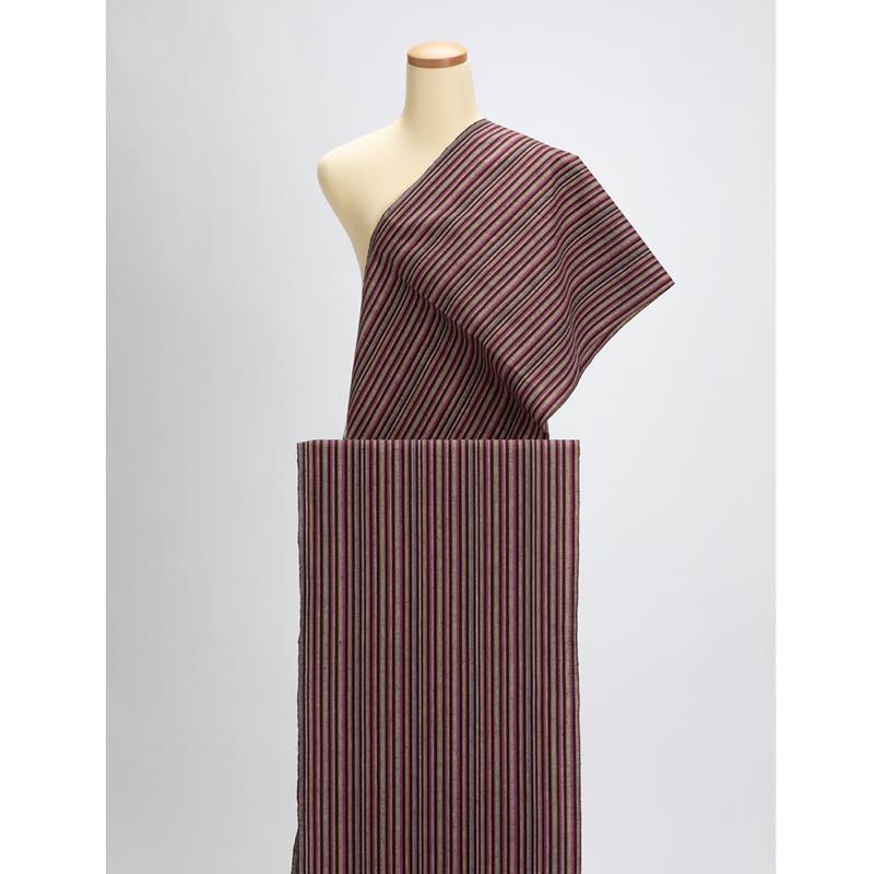 【遠州綿紬】縞紬 S-6 「秋桜」 カット売り