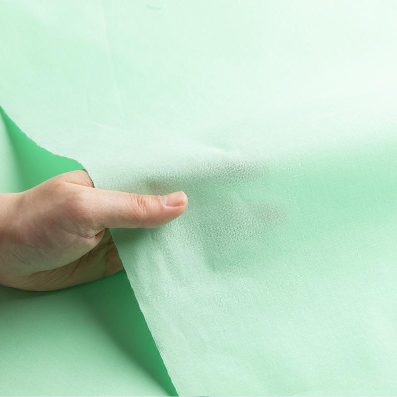 【遠州綿紬】無地もめん「うすもえぎ」カット売り