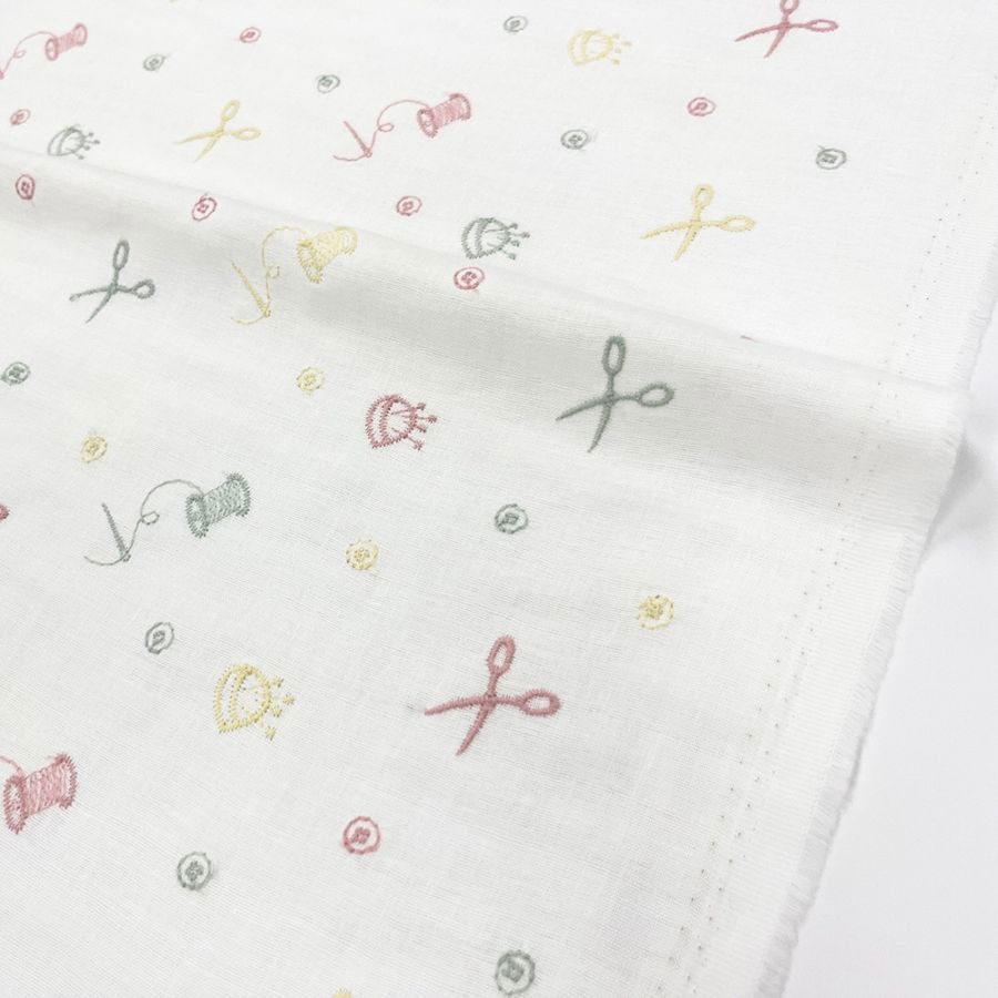 ソーイングマテリアル刺しゅう｜ダブルガーゼ　刺繍