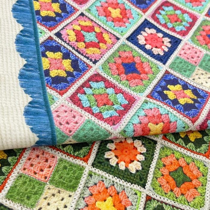 【Riconic】「グラニースクエア」 デジタルプリント｜シーチング