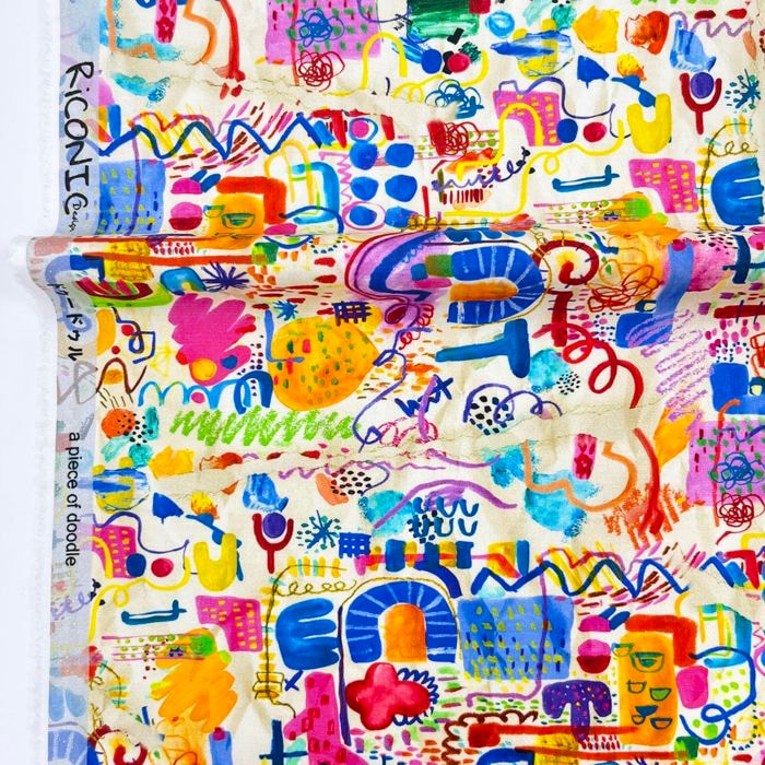 【Riconic】「ドゥードゥル」 デジタルプリント｜シーチング