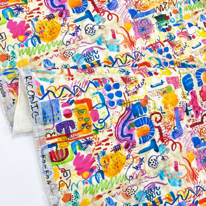 【Riconic】「ドゥードゥル」 デジタルプリント｜キルティング