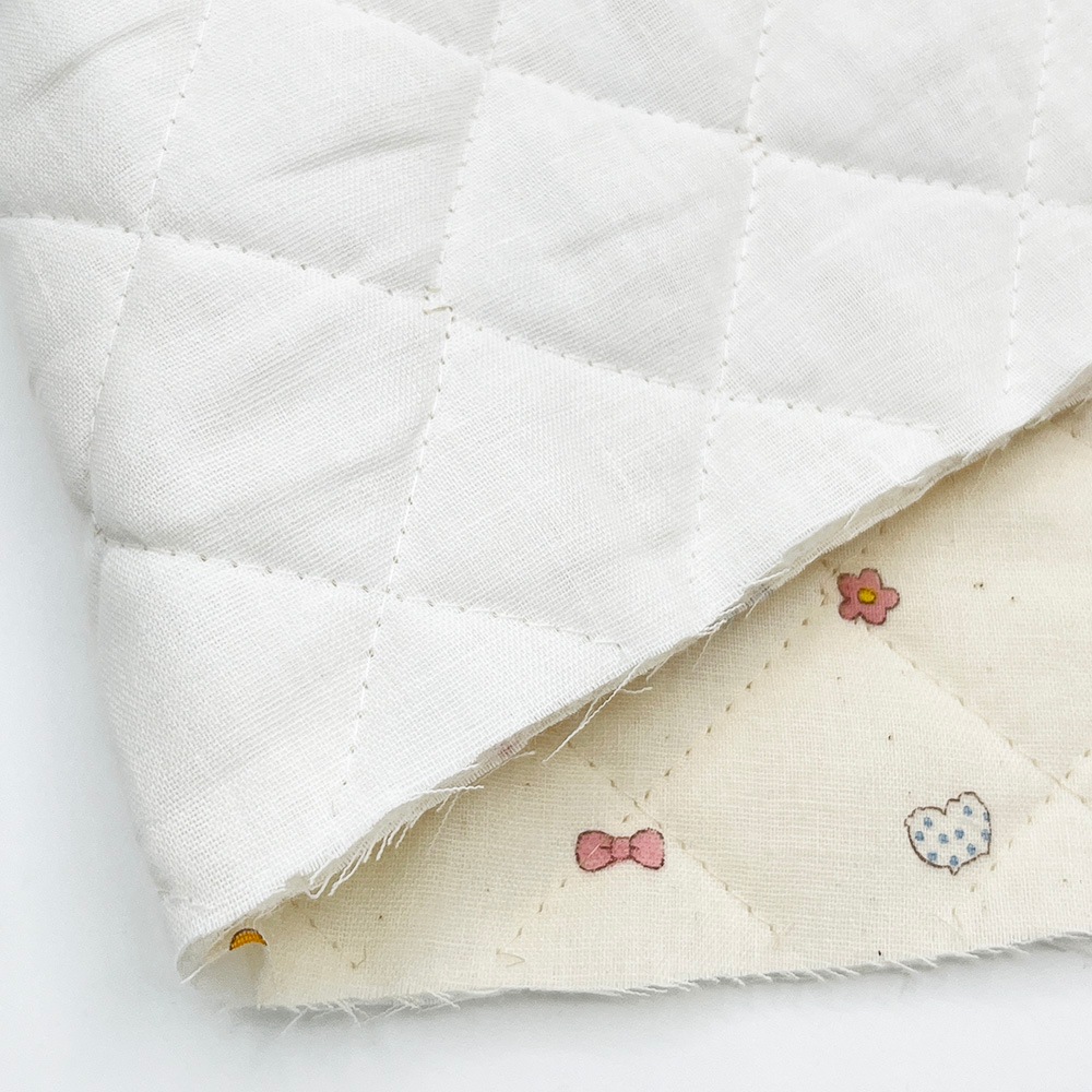 キルティング【nu-nos original good fabric】play Land|ダブルガーゼ コットン (ナチュラル)