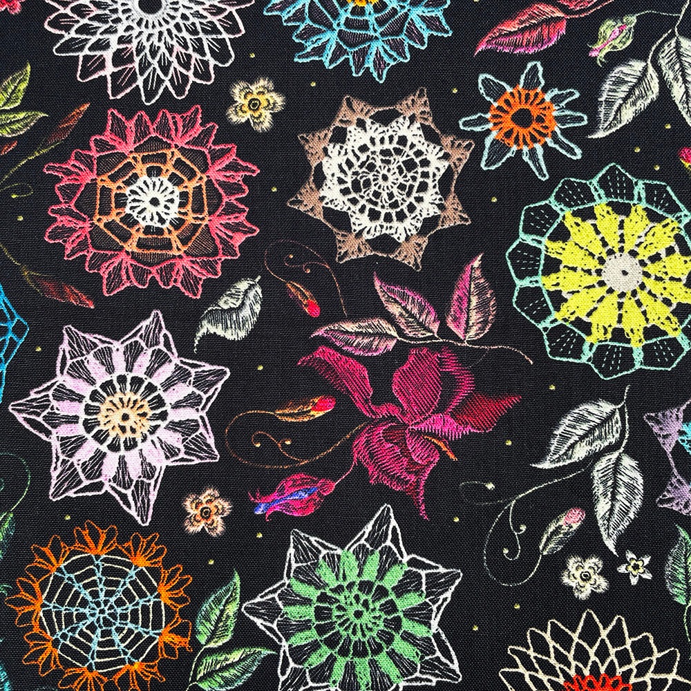 【Riconic】「レースフラワーにきゅんとして」 デジタルプリント|シーチング