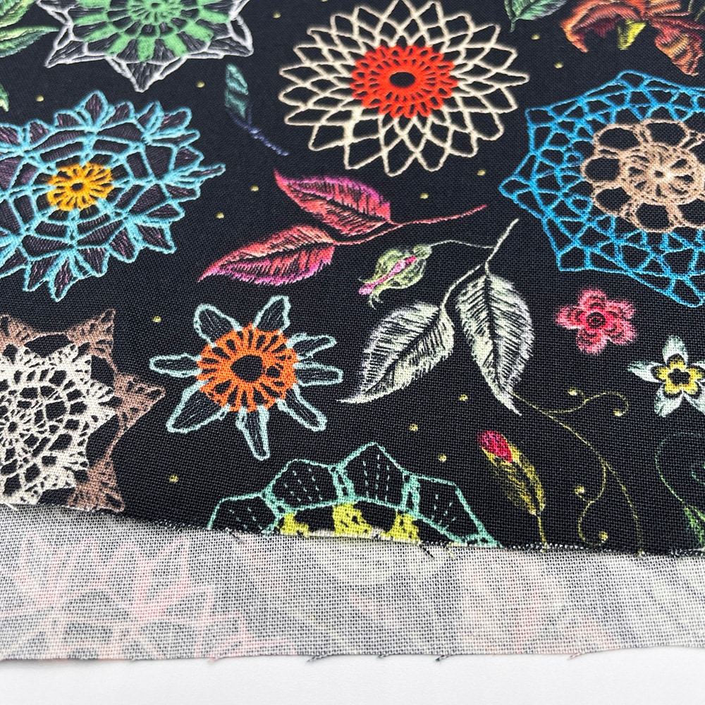 【Riconic】「レースフラワーにきゅんとして」 デジタルプリント|シーチング