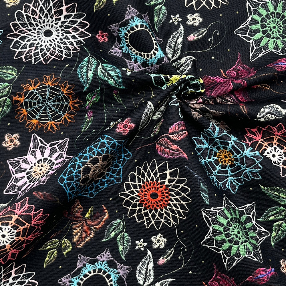 【Riconic】「レースフラワーにきゅんとして」 デジタルプリント|シーチング