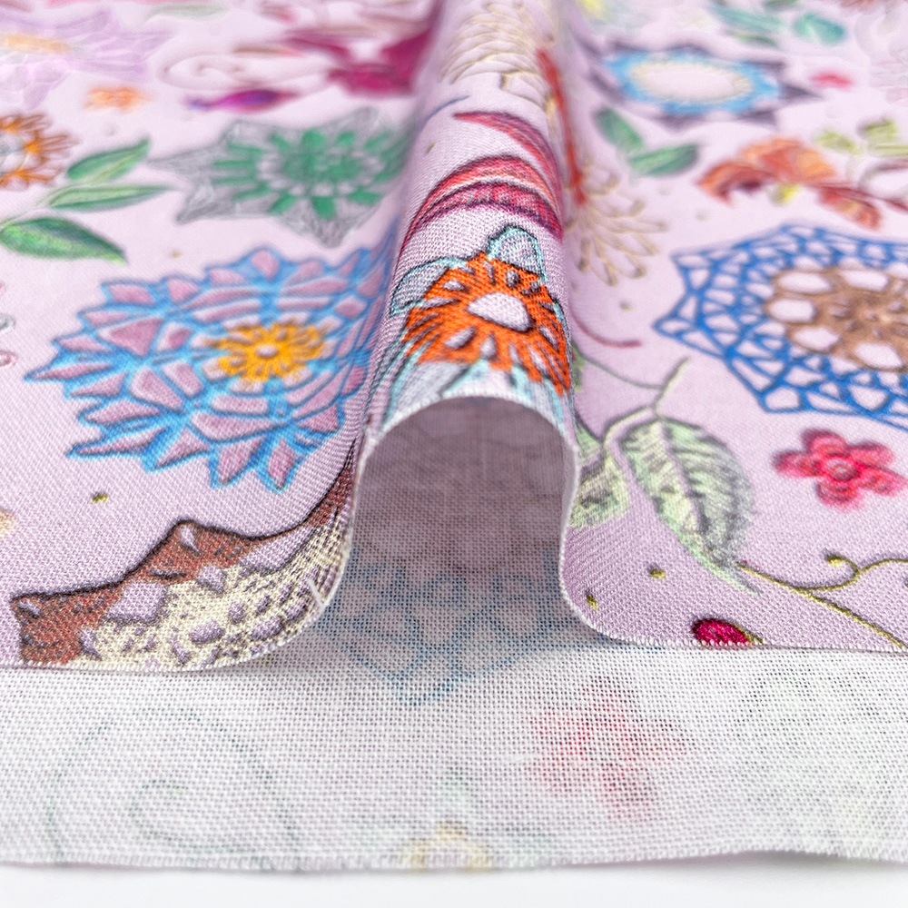 【Riconic】「レースフラワーにきゅんとして」 デジタルプリント|シーチング