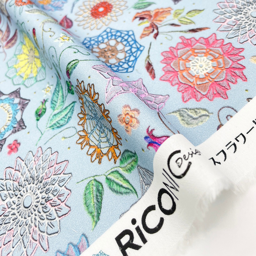 【Riconic】「レースフラワーにきゅんとして」 デジタルプリント|シーチング
