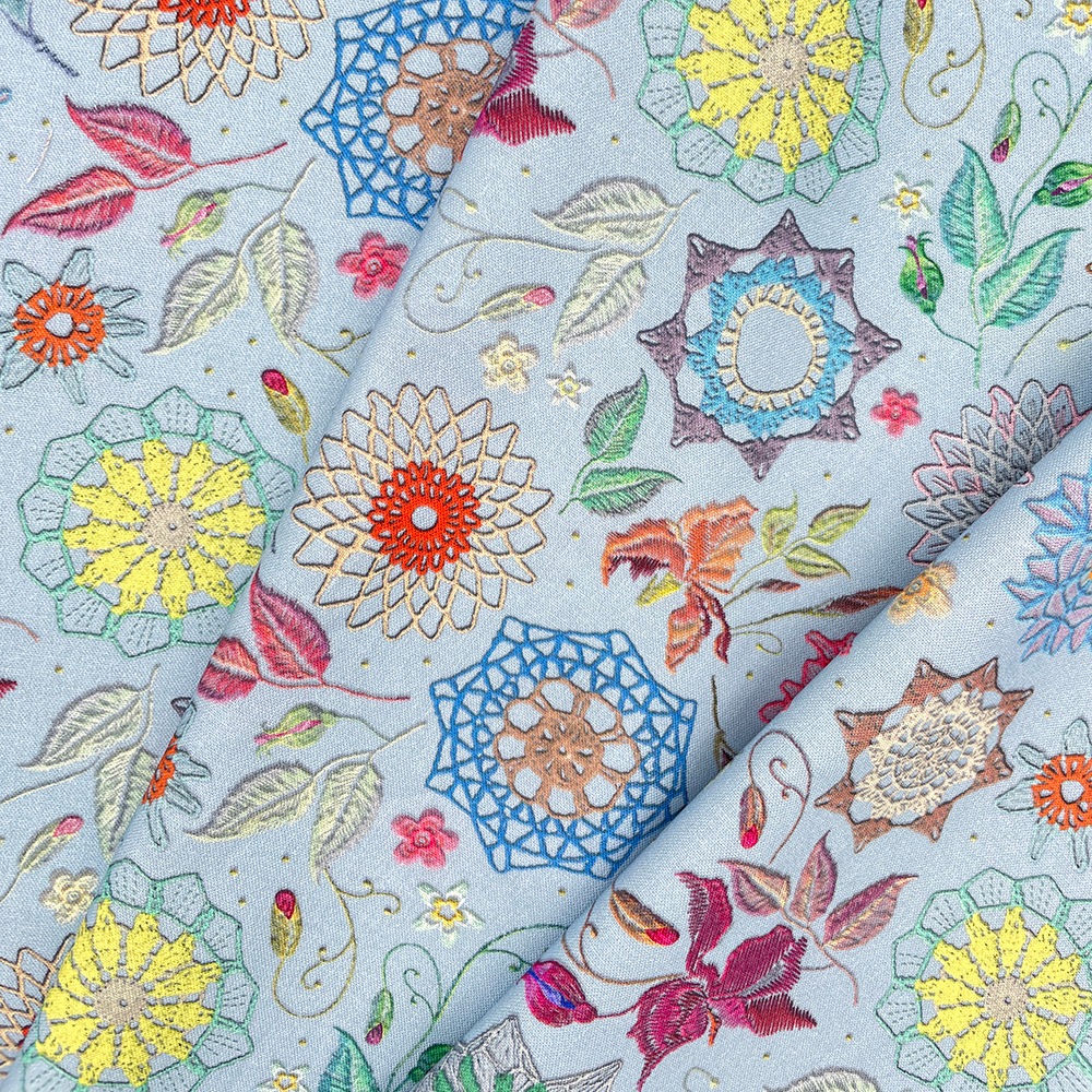 【Riconic】「レースフラワーにきゅんとして」 デジタルプリント|シーチング