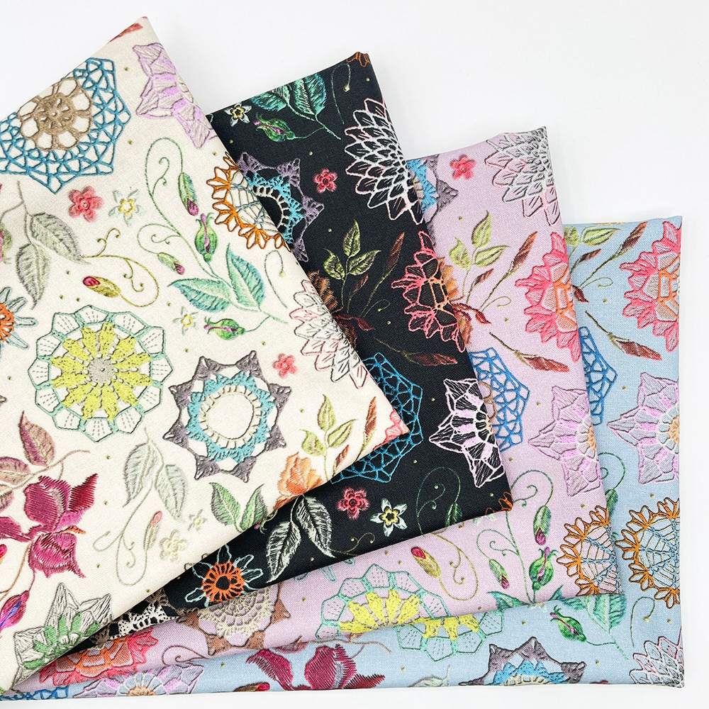 【Riconic】「レースフラワーにきゅんとして」 デジタルプリント|シーチング