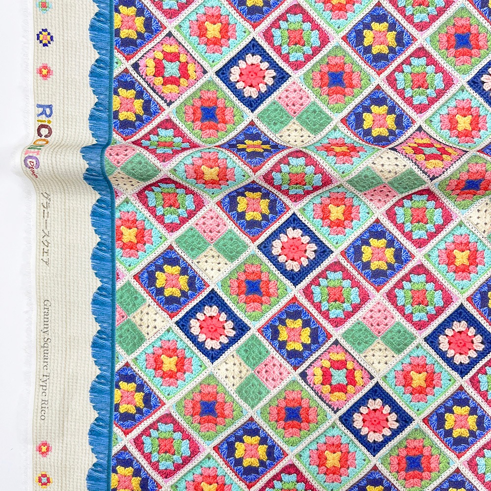 【Riconic】「グラニースクエア」 デジタルプリント｜シーチング