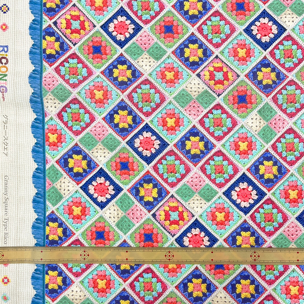 【Riconic】「グラニースクエア」 デジタルプリント｜シーチング