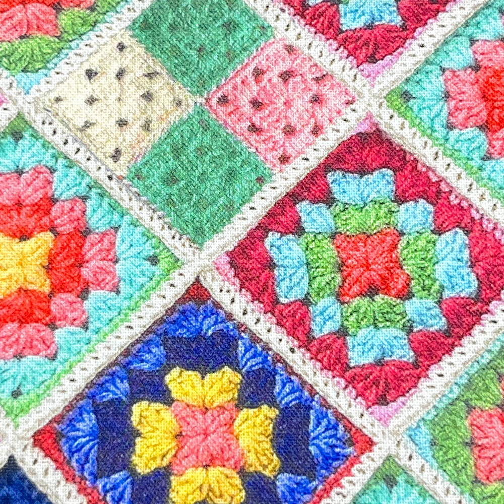 【Riconic】「グラニースクエア」 デジタルプリント｜シーチング