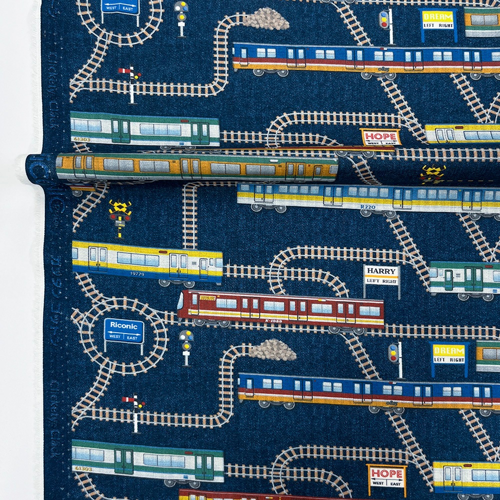 【Riconic】「ガッタンゴットン」 デジタルプリント｜シーチング