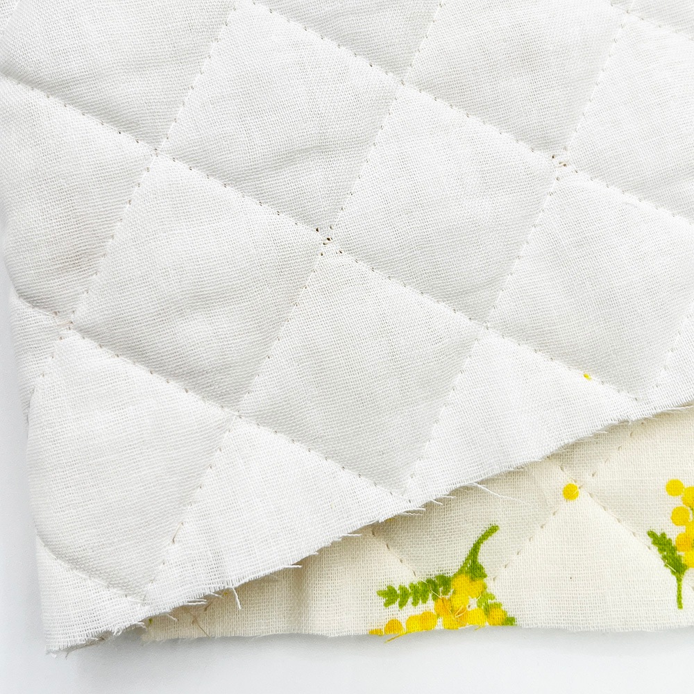 キルティング【nu-nos original good fabric】mimosa|ダブルガーゼ コットン (ナチュラル)