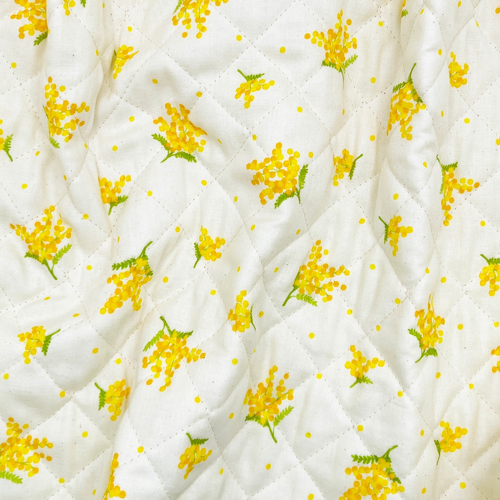 キルティング【nu-nos original good fabric】mimosa|ダブルガーゼ コットン (ナチュラル)