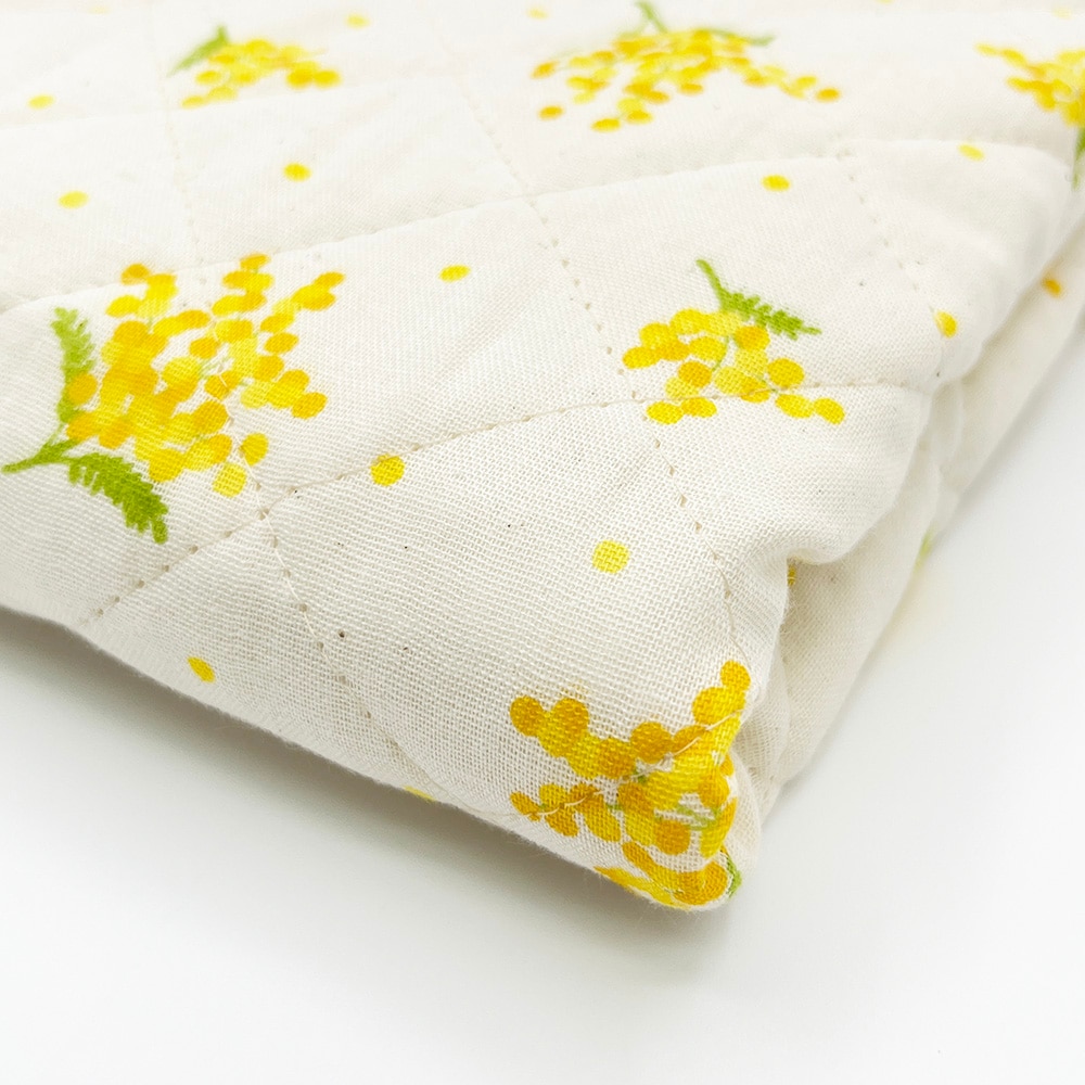 キルティング【nu-nos original good fabric】mimosa|ダブルガーゼ コットン (ナチュラル)