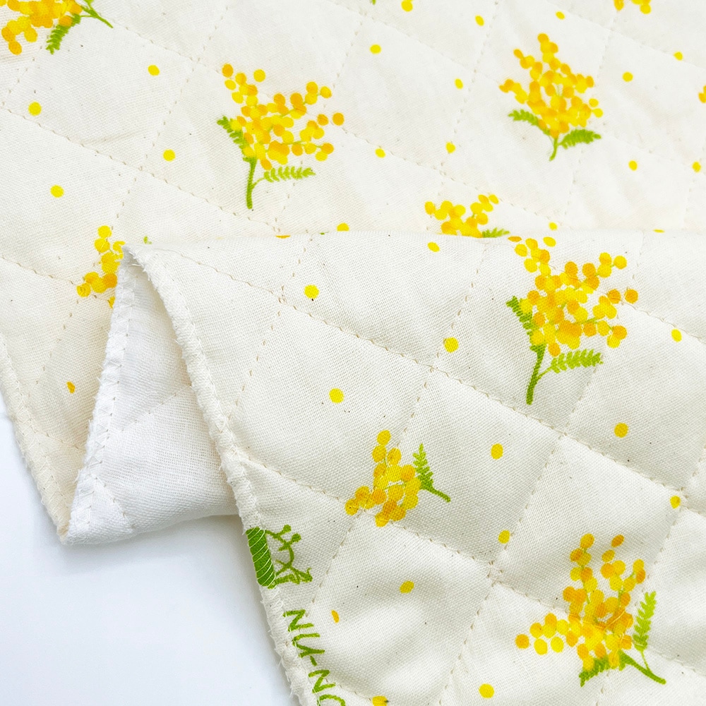 キルティング【nu-nos original good fabric】mimosa|ダブルガーゼ コットン (ナチュラル)