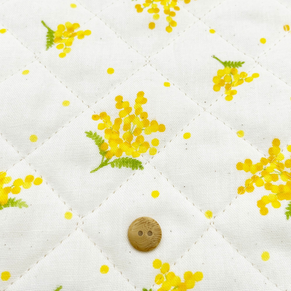 キルティング【nu-nos original good fabric】mimosa|ダブルガーゼ コットン (ナチュラル)