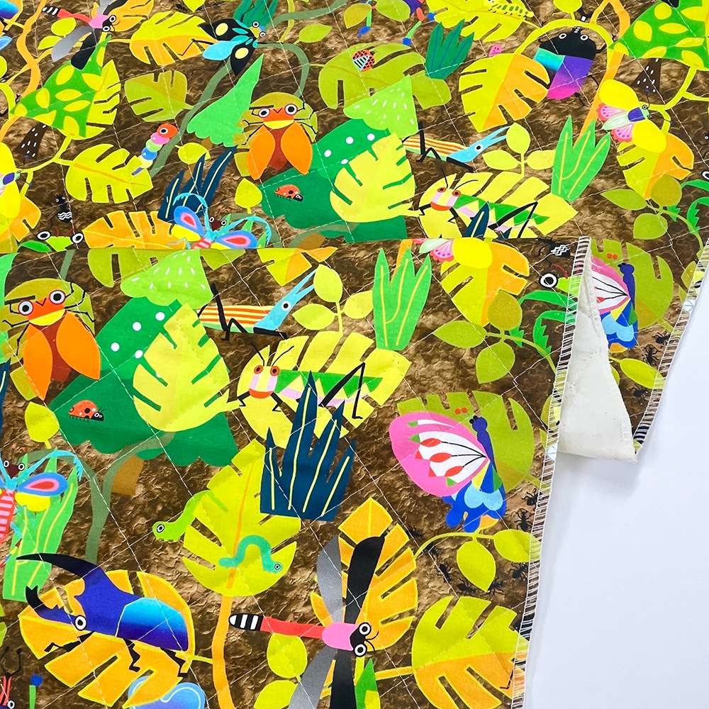 【Riconic】「おしゃれな昆虫図鑑」 デジタルプリント｜キルティング