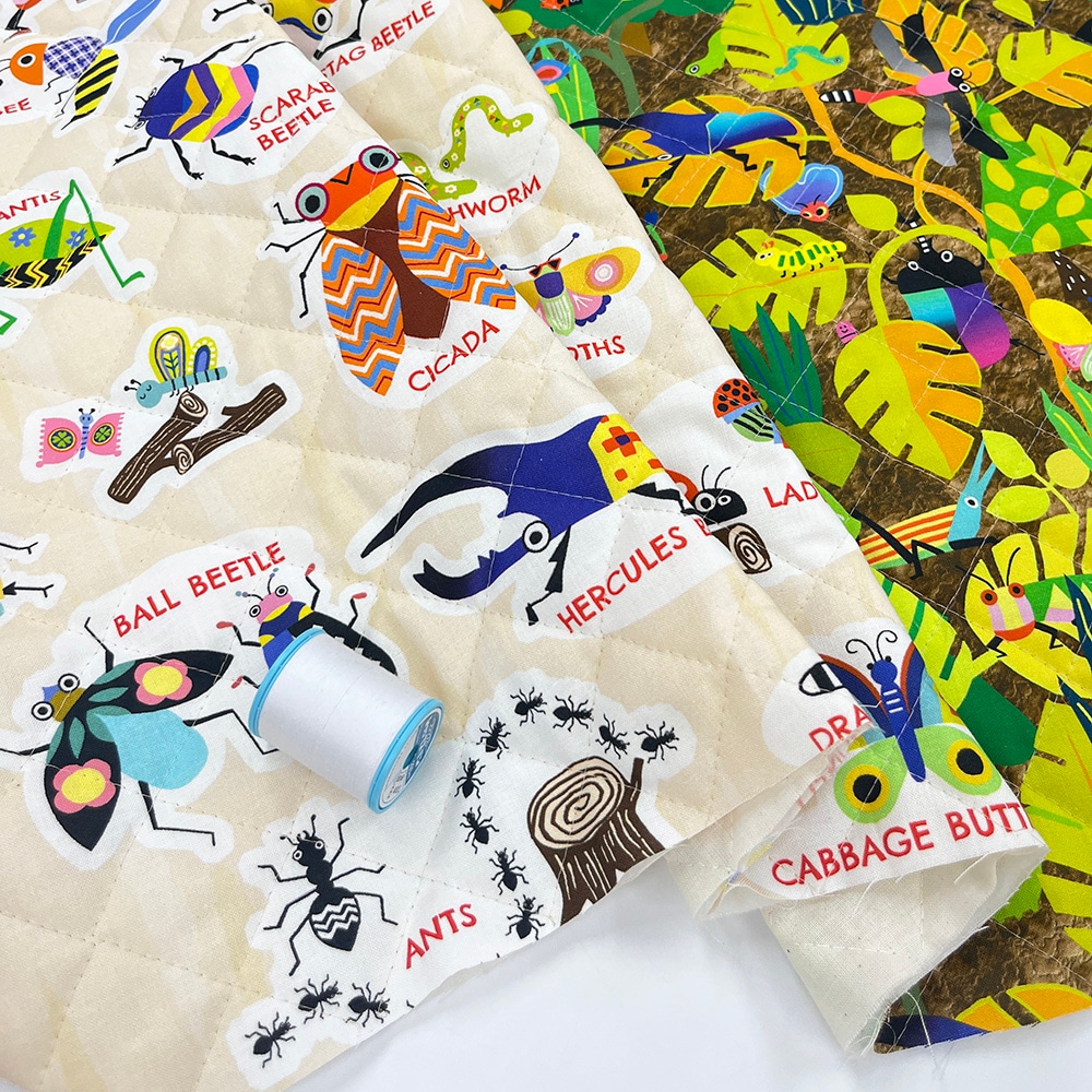 【Riconic】「おしゃれな昆虫図鑑」 デジタルプリント｜キルティング