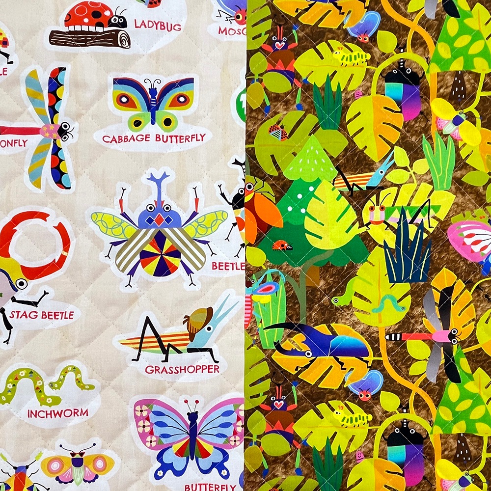【Riconic】「おしゃれな昆虫図鑑」 デジタルプリント｜キルティング