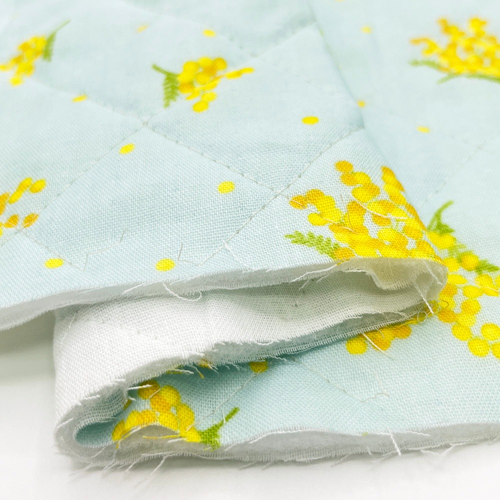 キルティング【nu-nos original good fabric】mimosa|ダブルガーゼ コットン (ベビーブルー)