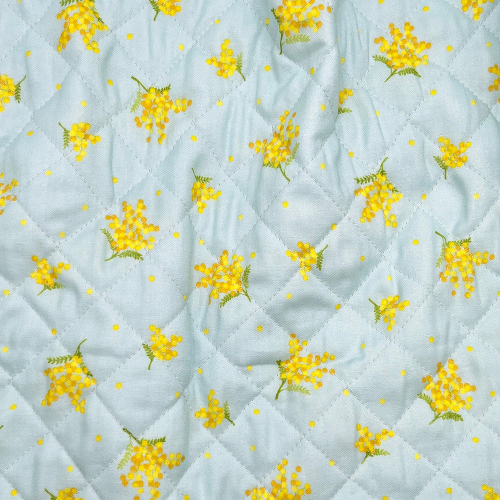 キルティング【nu-nos original good fabric】mimosa|ダブルガーゼ コットン (ベビーブルー)