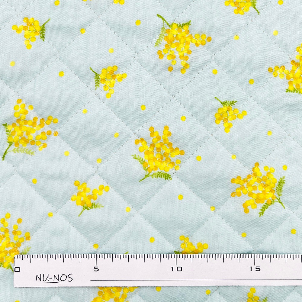 キルティング【nu-nos original good fabric】mimosa|ダブルガーゼ コットン (ベビーブルー)