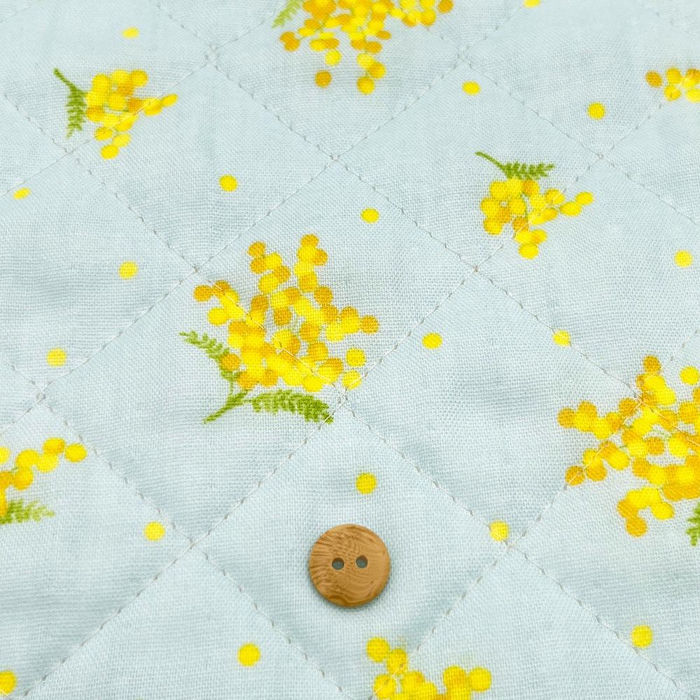 キルティング【nu-nos original good fabric】mimosa|ダブルガーゼ コットン (ベビーブルー)