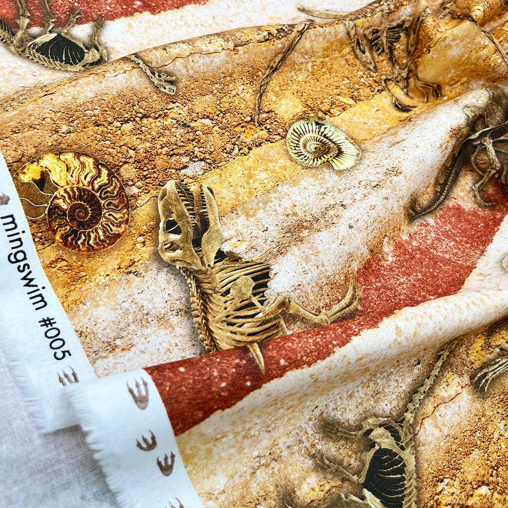 【mingswim】恐竜化石発掘 デジタルプリント｜シーチング パネル
