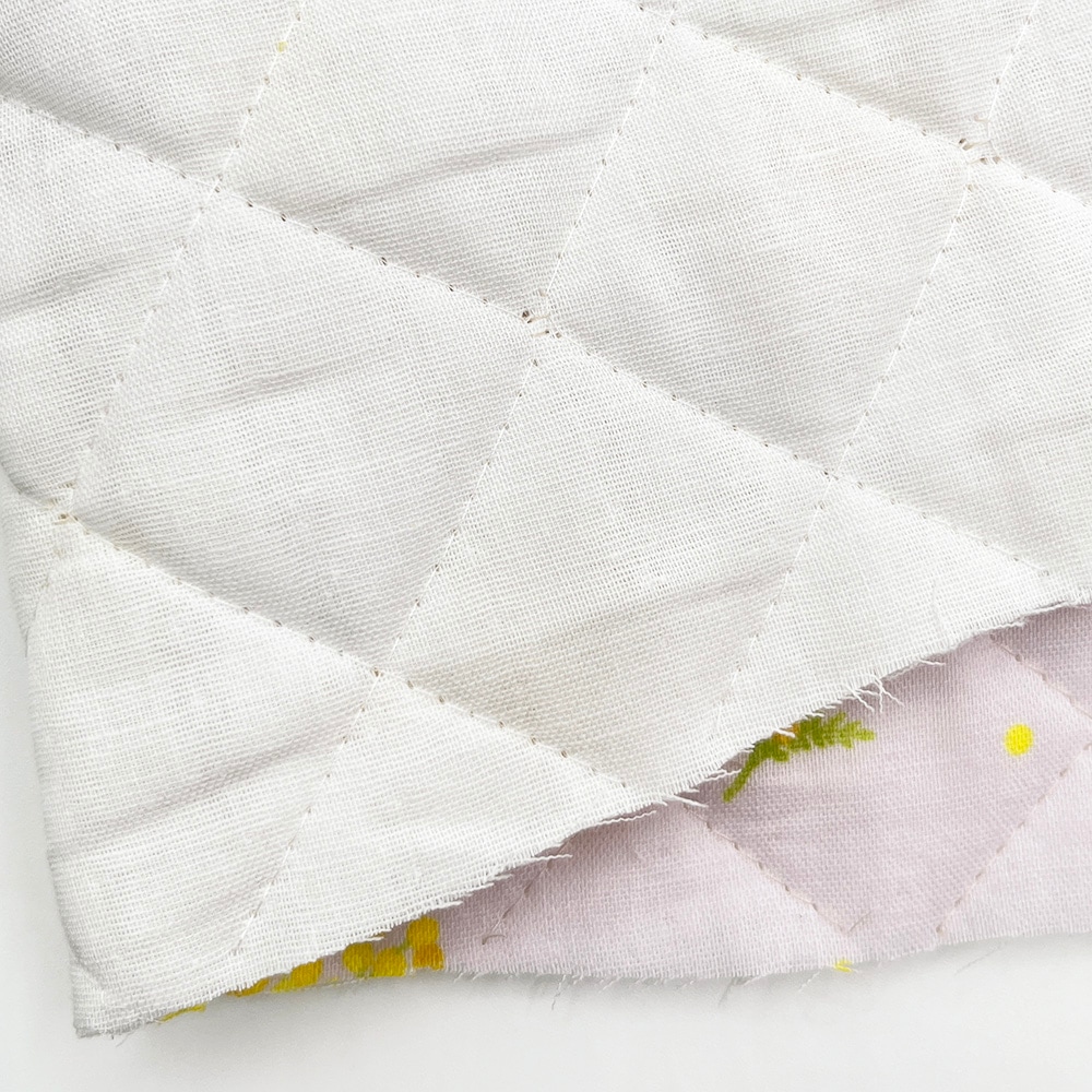 キルティング【nu-nos original good fabric】mimosa|ダブルガーゼ コットン (ペールアイリス)