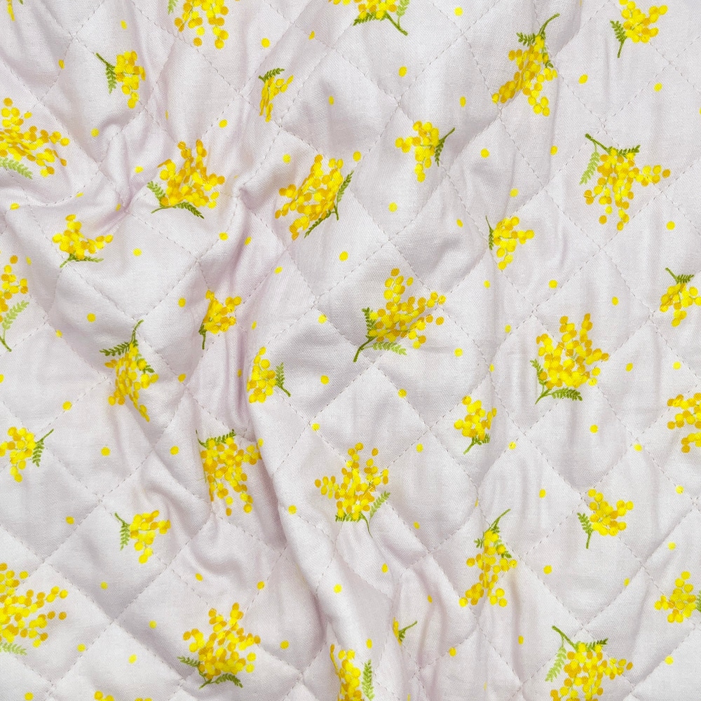 キルティング【nu-nos original good fabric】mimosa|ダブルガーゼ コットン (ペールアイリス)