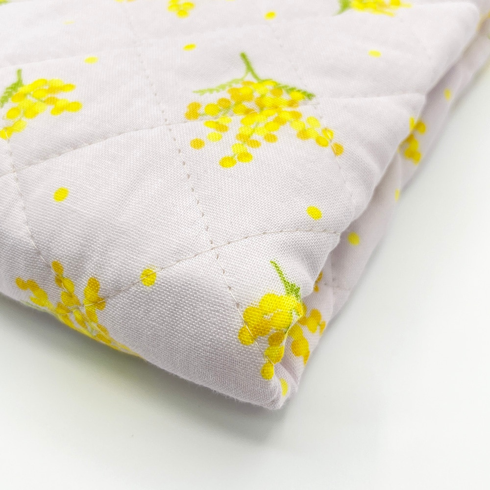 キルティング【nu-nos original good fabric】mimosa|ダブルガーゼ コットン (ペールアイリス)