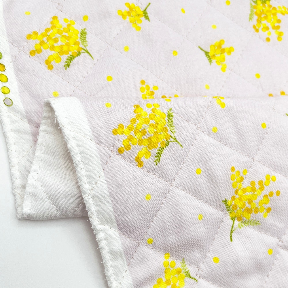 キルティング【nu-nos original good fabric】mimosa|ダブルガーゼ コットン (ペールアイリス)