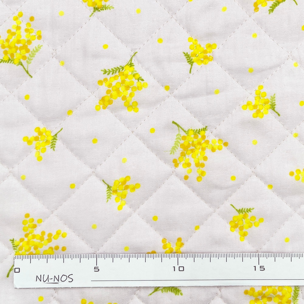 キルティング【nu-nos original good fabric】mimosa|ダブルガーゼ コットン (ペールアイリス)