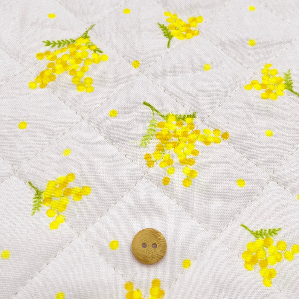 キルティング【nu-nos original good fabric】mimosa|ダブルガーゼ コットン (ペールアイリス)