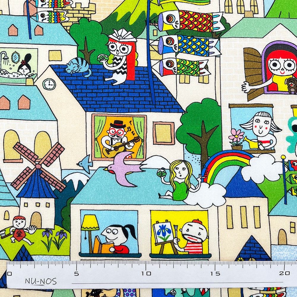 【Riconic】「気ままなリコのある春の日」 デジタルプリント|シーチング